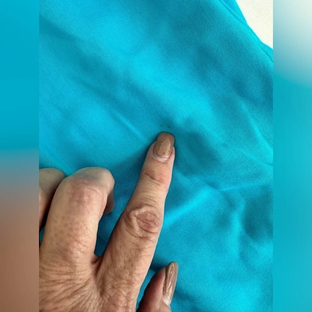 🎉Connection 18 Aqua Blue Palazzo Pants Lightweight Size S/M - Picture 4 of 7